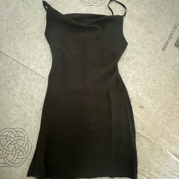Never worn - tags removed. Above knee black spaghetti strap dress. - Picture 1 of 2
